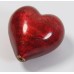 1 Murano Glass Rubino Gold Foiled 30mm Heart 