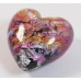 1 Murano Glass Silver Foil Rose Bloom 30mm Heart