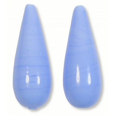 1 Murano Glass Periwinkle 30mm Drop Bead