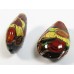 1 Murano Glass Amore Red Goldfoil & Aventurine 20mm Pear Drop