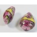 1 Murano Glass Amore Rose and Amethyst Goldfoil & Aventurine 20mm Pear Drop