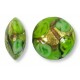 1 Murano Glass Amore Lime Goldfoil & Aventurine 14mm Lentil