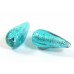 1 Murano Glass Verde Marino Silver Foiled 20mm Drop Bead