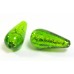 1 Murano Glass Erba Green Silver Foiled 20mm Drop Bead