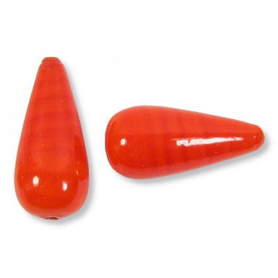 1 Murano Glass Satsuma Orange 20mm Drop Bead