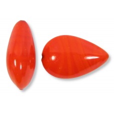 1 Murano Glass Satsuma Orange 20mm Pear Drop Bead 1 Murano Glass Satsuma Orange 20mm Pear Drop Bead
