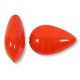 1 Murano Glass Satsuma Orange 20mm Pear Drop Bead