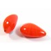 1 Murano Glass Satsuma Orange 20mm Pear Drop Bead