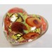 1 Murano Glass Amore Ruby Red Goldfoil & Aventurine 20mm Heart
