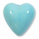 1 Murano Glass Pastel Light Turquoise Blue 20mm Heart Bead