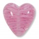 1 Murano Glass Filigrine Light Pink 20mm Heart Bead