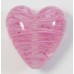 1 Murano Glass Filigrine Light Pink 20mm Heart Bead