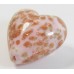 1 Murano Glass Pastel Pink with Aventurine 20mm Heart Bead