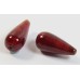 1 Murano Glass Dark Ruby Gold Foiled 20mm Drop Bead