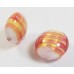 1 Murano Glass Goldfoiled Doges Palace Ruby Rose 14mm Lentil Bead