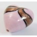1 Murano Glass Pastel Dark Pink with Aventurine Ricciola 20mm Heart Bead