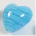 1 Murano Glass Filigrine Light Blue 20mm Heart Bead