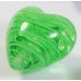 1 Murano Glass Filigrine Green 20mm Heart Bead