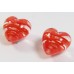 2 Murano Glass Filigrine Red 12mm Heart Beads