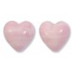 2 Murano Glass Pastel Pink 12mm Heart Beads