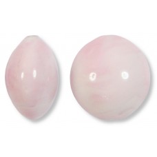 1 Murano Glass Pastel Pink 13mm Lentil Bead