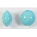 1 Murano Glass Pastel Light Turquoise Blue 13mm Lentil Bead