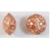1 Murano Glass Pastel Pink with Aventurine 13mm Lentil Bead