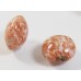 1 Murano Glass Pastel Pink with Aventurine 13mm Lentil Bead