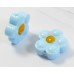 1 Murano Glass Aquamarine 20mm Flower Bead