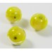 1 Murano Gold Foiled Glass Yellow with Mosaic 10mm Round Bead