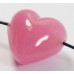 1 Murano Glass Opaque Pink 20mm Side Drilled Heart Bead