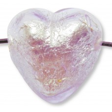1 Murano Glass Light Aquamarine Silver Foiled 20mm Side Drilled Heart Bead 1 Murano Glass Light Aquamarine Silver Foiled 20mm Side Drilled Heart Bead