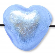 1 Murano Glass Alexandrite Silver Foiled 20mm Side Drilled Heart Bead 1 Murano Glass Alexandrite Silver Foiled 20mm Side Drilled Heart Bead