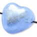 1 Murano Glass Alexandrite Silver Foiled 20mm Side Drilled Heart Bead 1 Murano Glass Alexandrite Silver Foiled 20mm Side Drilled Heart Bead