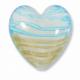 1 Murano Glass White with Turquoise and Aventurine Filigrine 20mm Heart Bead 1 Murano Glass White with Turquoise and Aventurine Filigrine 20mm Heart Bead