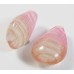 1 Murano Glass White with Rose and Aventurine Filigrine 20mm Pear Drop Bead