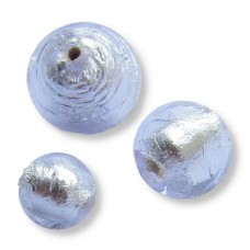 10 Murano Glass Silver Foiled Alexandrite 10mm Round Beads