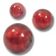 10 Murano Glass Gold Foiled Rubino 6mm Round Beads