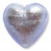 1 Murano Glass Silver Foiled Alexandrite 20mm Heart 