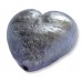 1 Murano Glass Silver Foiled Alexandrite 20mm Heart 1 Murano Glass Silver Foiled Alexandrite 20mm Heart