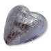 1 Murano Glass Silver Foiled Alexandrite 20mm Heart 