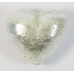1 Murano Glass Crystal Silver Foiled 30mm Heart 