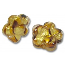 2 Murano Glass 15mm Africa Flower Beads
