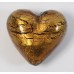 1 Murano Glass Chocolate Amethyst Gold Foiled 30mm Heart 