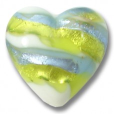 1 Murano Glass Sea Jewel 18mm Heart