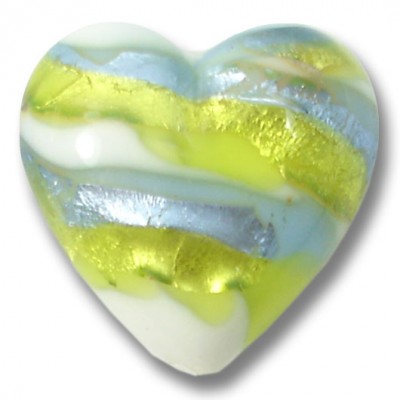 1 Murano Glass Sea Jewel 18mm Heart