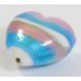 1 Murano Glass Caribbean Rose 20mm Heart Bead