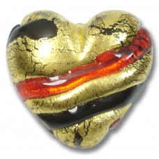1 Murano Glass Passion 20mm Heart Bead