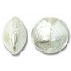 1 Murano Glass Crystal Silverfoil 14mm Lentil