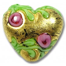 1 Murano Glass Rosetta Vienna 20mm Heart